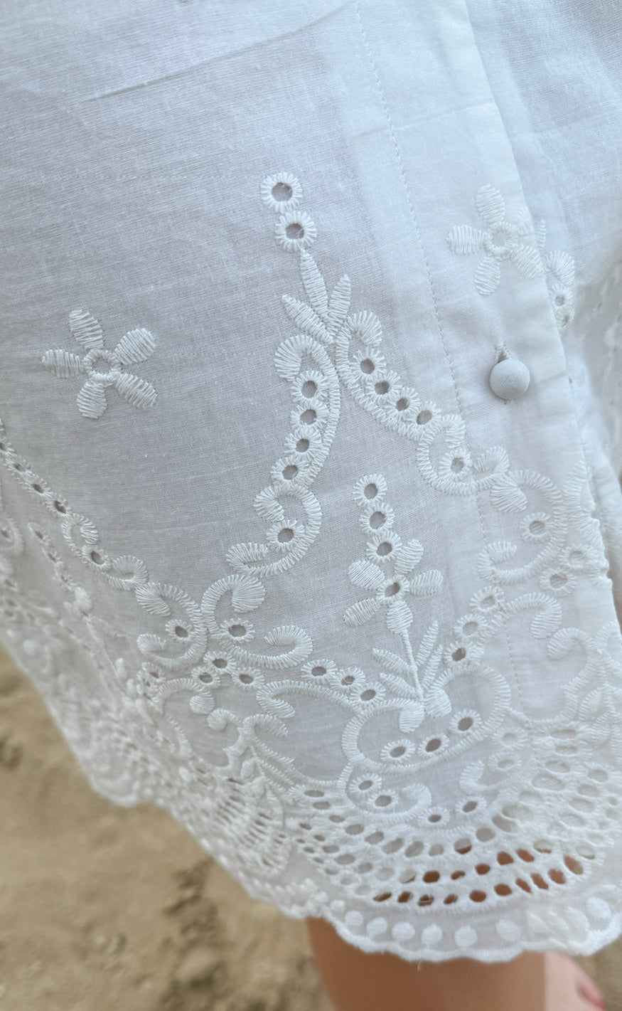Say INA Copenhagen Kjole - Claudia - White Broderie Anglaise på udsalg