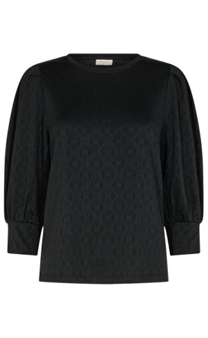 Freequent Bluse - Blond - Black
