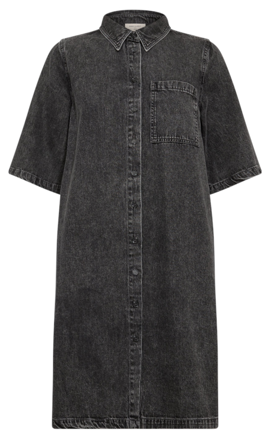 Freequent Kjole - Lisea - Vintage Grey Denim