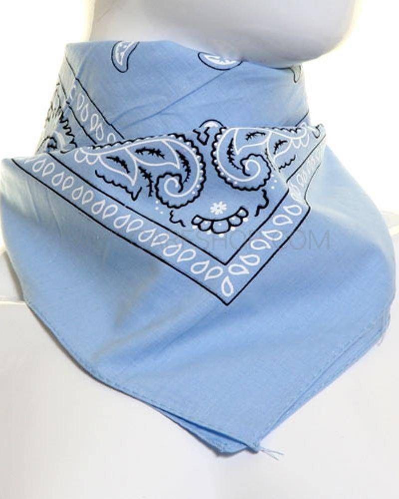 Paisley Bandana Light Blue