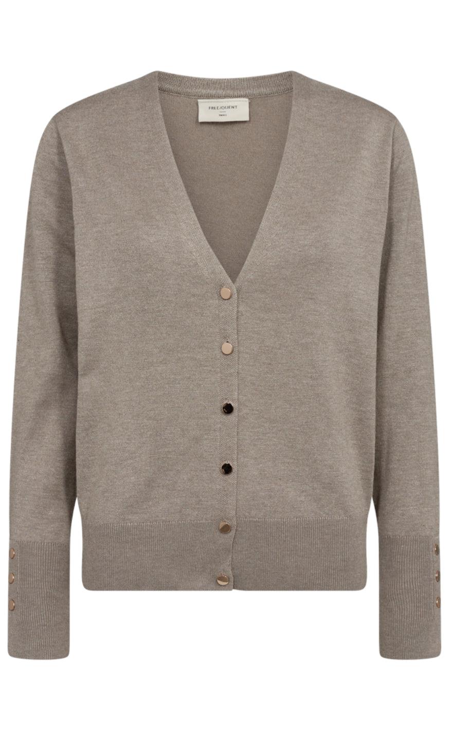Freequent Cardigan - Katie - Desert Taupe Melange