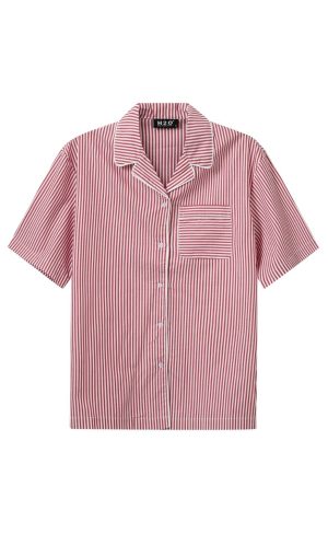 H2O Skjorte - Rønne Essential - Red/White Levere