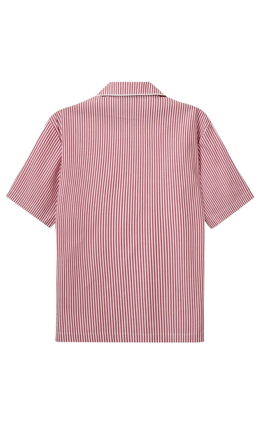 H2O Skjorte - Rønne Essential - Red/White Levere