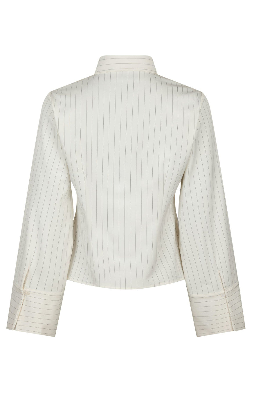Neo Noir Skjorte - Rosa Pinstripe - White Online Hot Salg