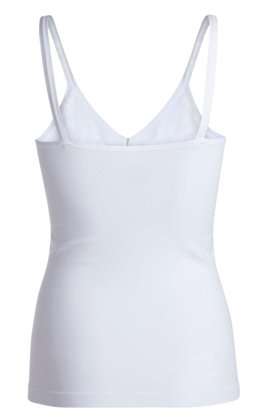Pieces Top - Plain - White Online salg