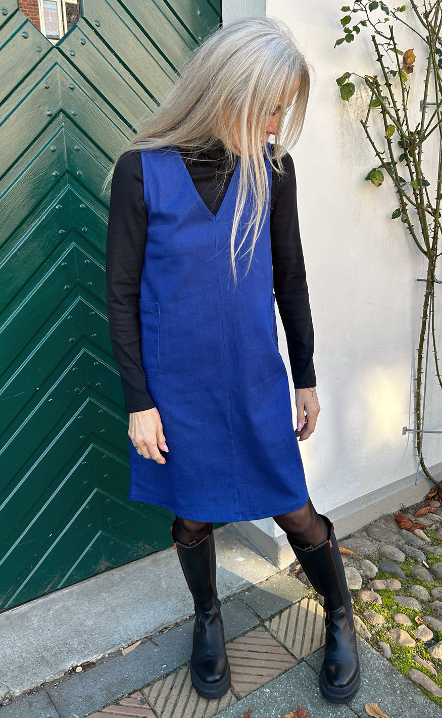 Say INA Copenhagen Kjole - Ania Spencer - Dark Denim Blue Hot på udsalg