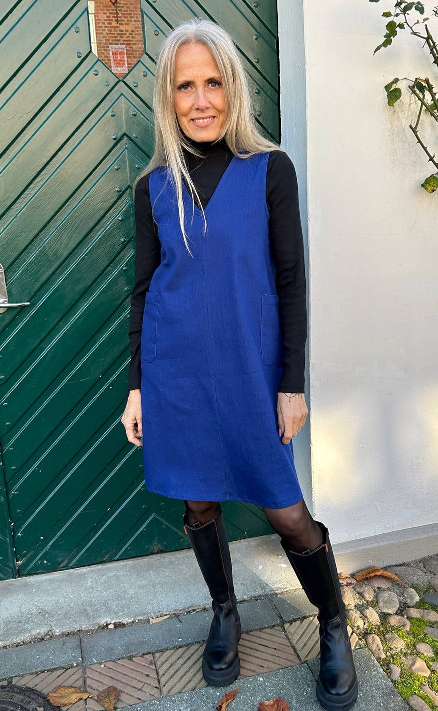 Say INA Copenhagen Kjole - Ania Spencer - Dark Denim Blue Hot på udsalg