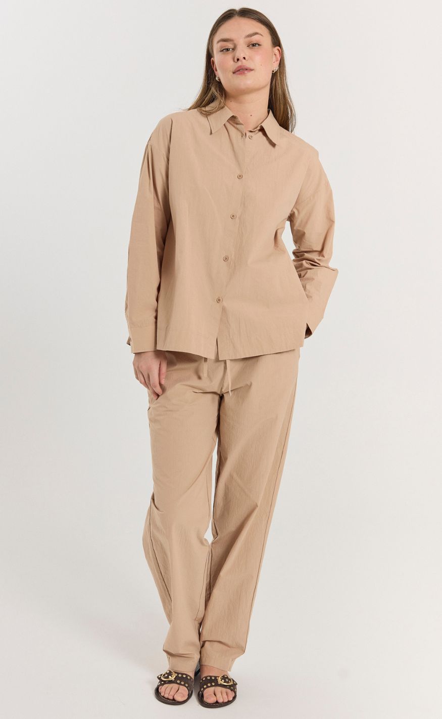 Freequent Skjorte - Jally - Simply Taupe