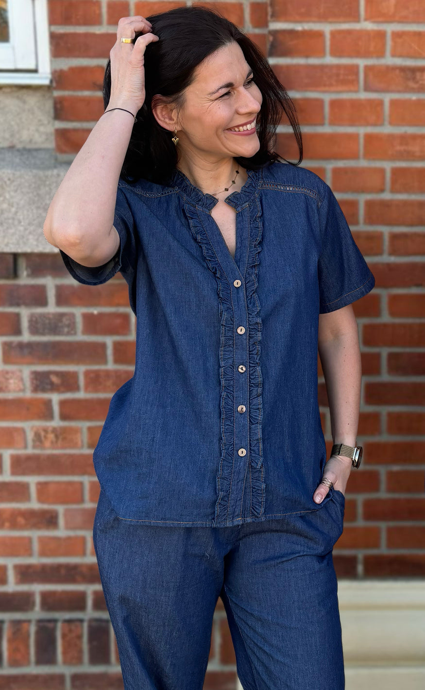 Say INA Copenhagen Bluse - Sophie - Denim Blue