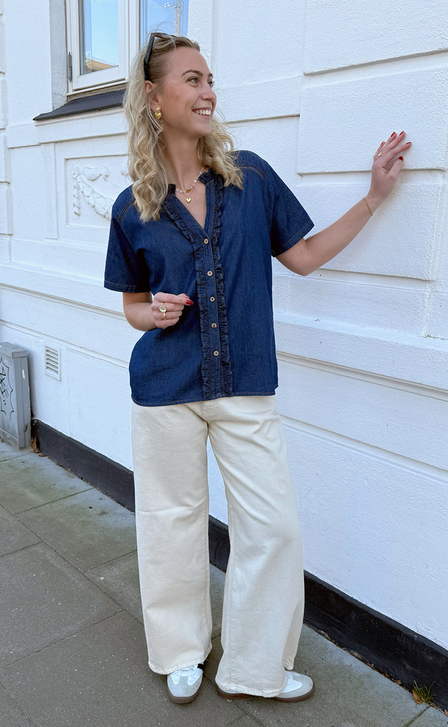 Say INA Copenhagen Bluse - Sophie - Denim Blue