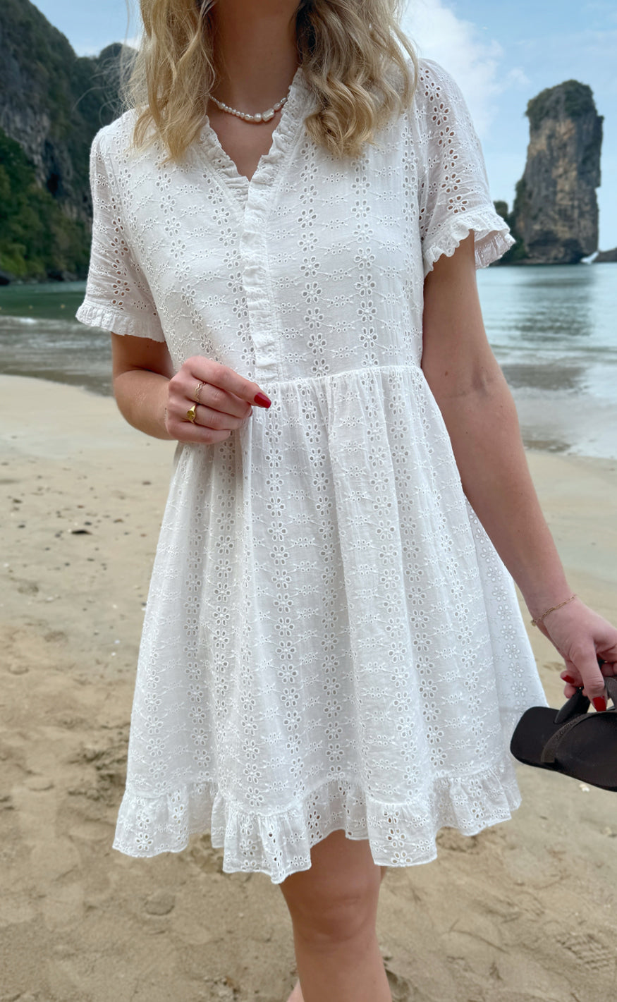 Say INA Copenhagen Kjole - Catja Summer - White Broderie Anglaise