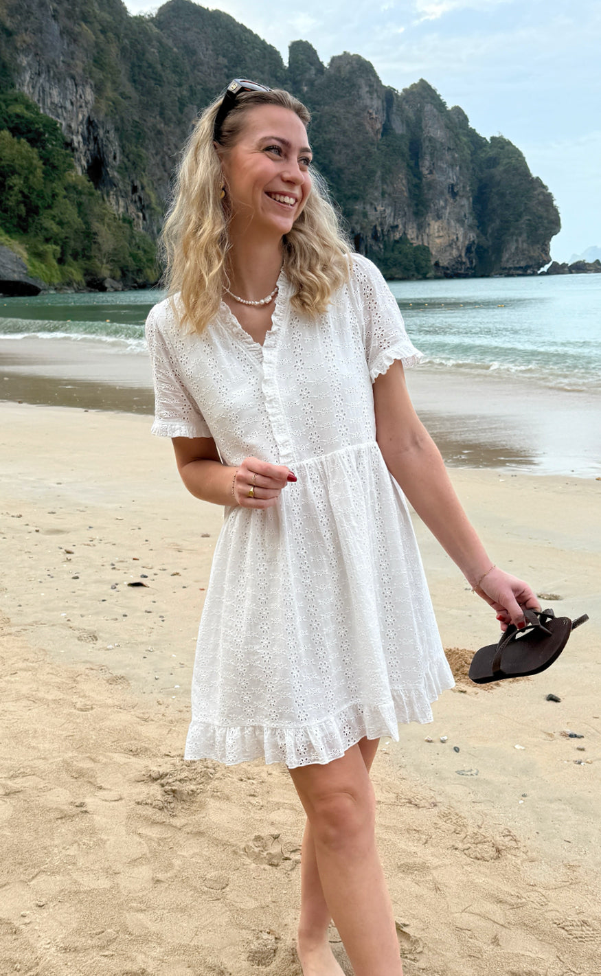 Say INA Copenhagen Kjole - Catja Summer - White Broderie Anglaise