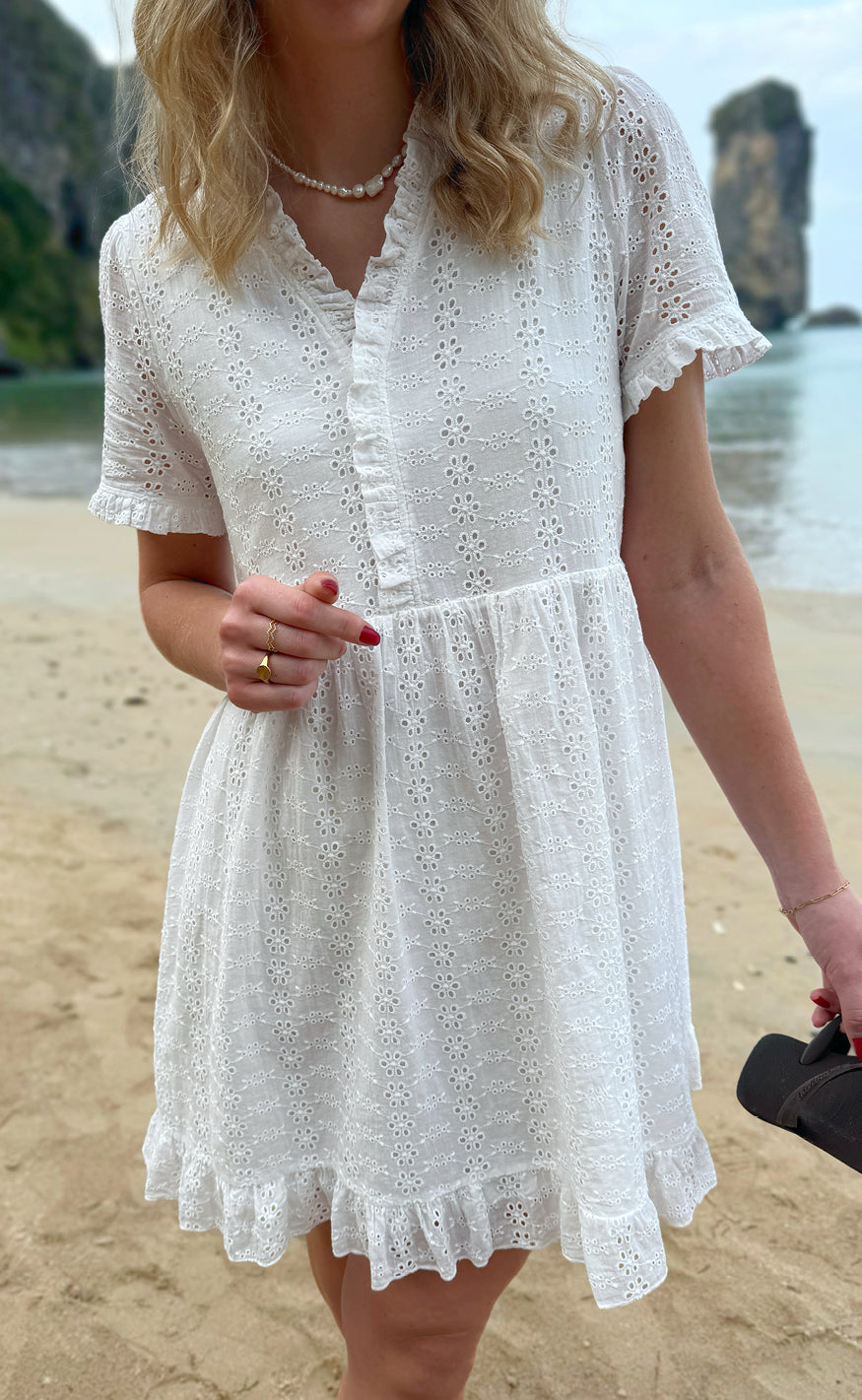 Say INA Copenhagen Kjole - Catja Summer - White Broderie Anglaise