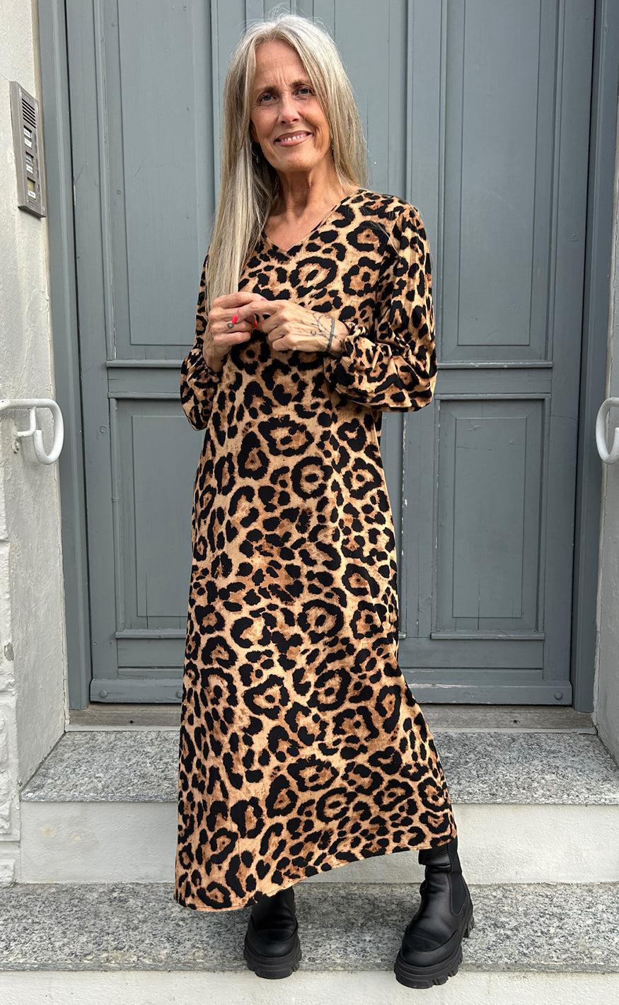 Say INA Copenhagen Kjole - Lia Poplin - Leopard