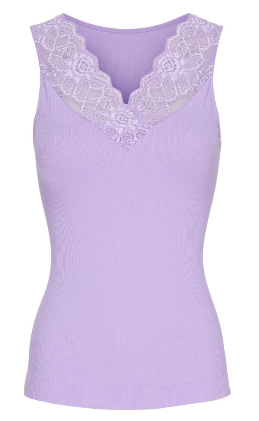 Tim & Simonsen Top - Belen V-Lace - Lavender (vendbar)