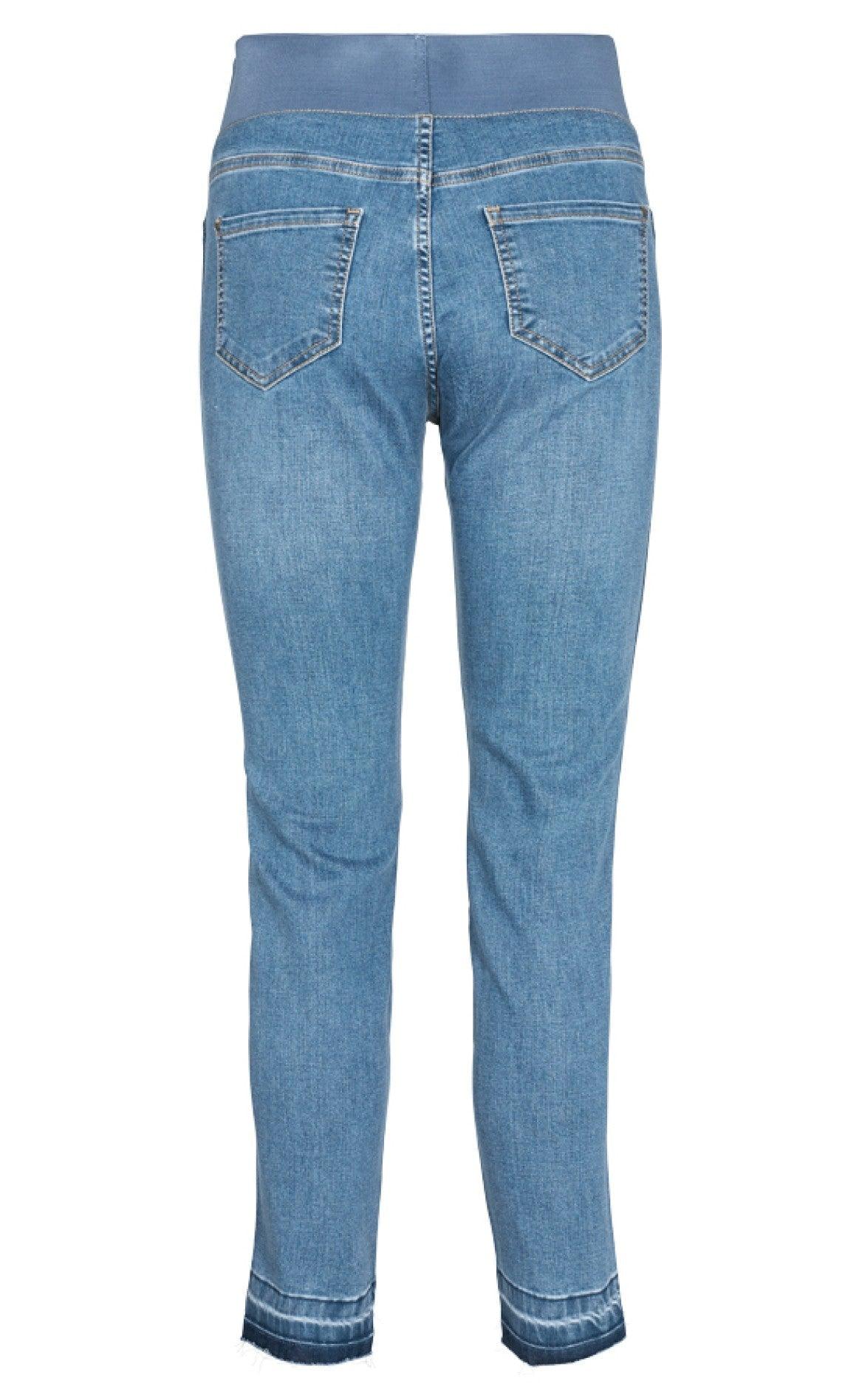 Freequent Bukser - Shantal Ankle Raw - Light Blue