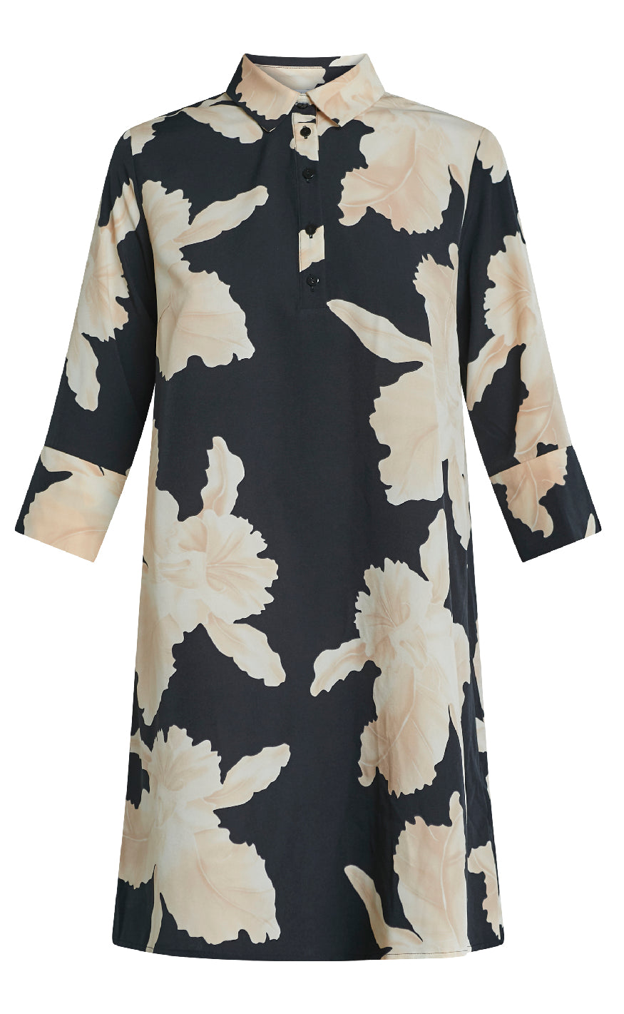 Love & Divine Kjole - Love441-36 - Black/Flower Levere