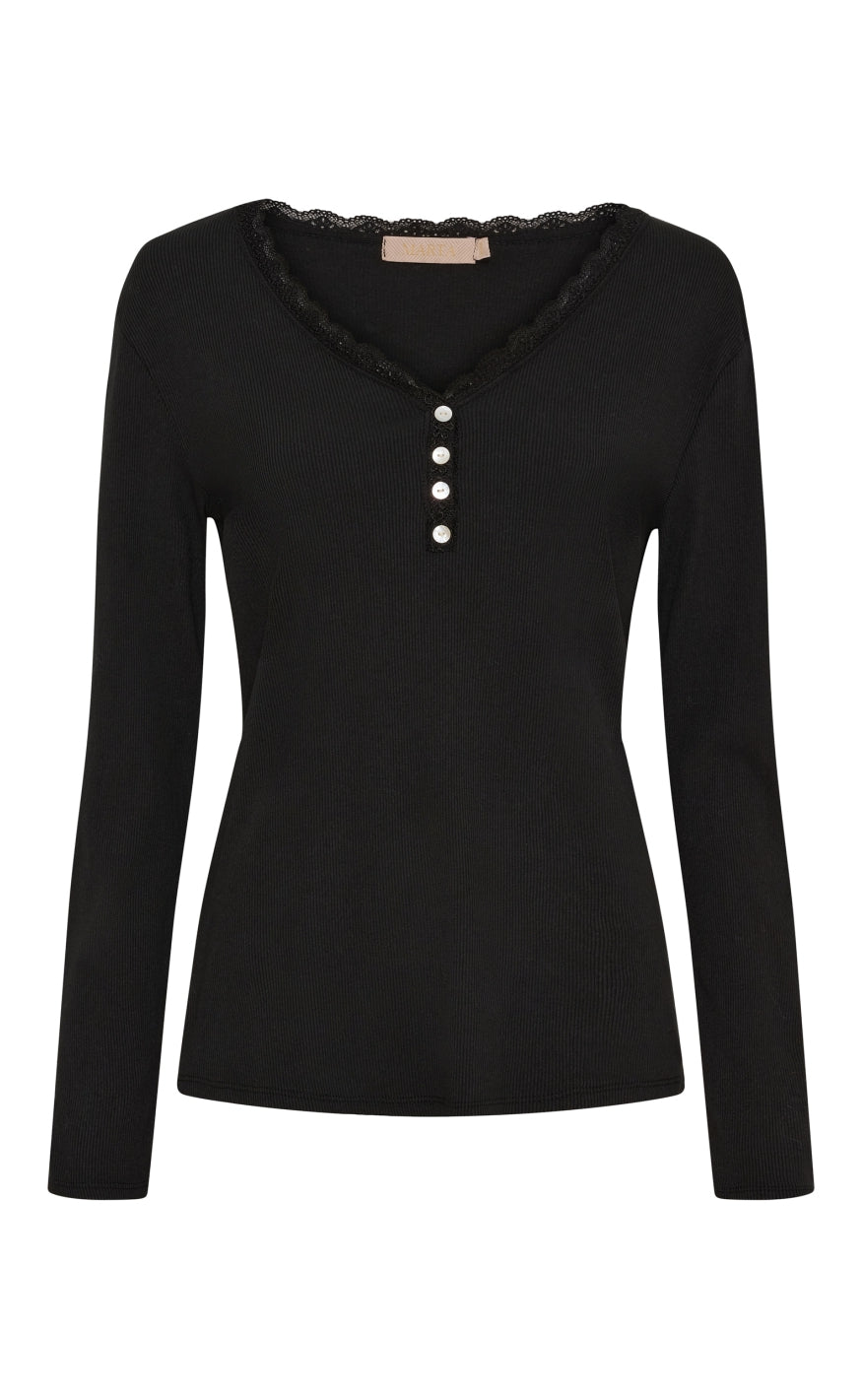 Marta Du Chateau Bluse - Calista LS - Black Online nu