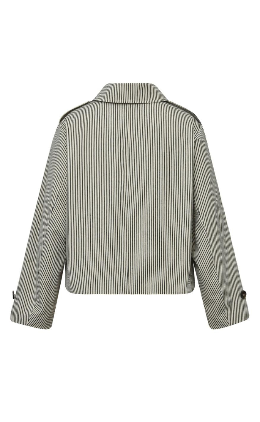 Global Funk Jakke - Becker-G - Black Beige Stripe
