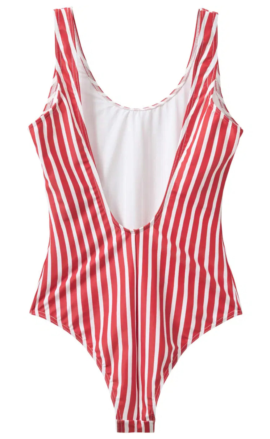 H2O Badedragt - Stripe Swim - Red Online