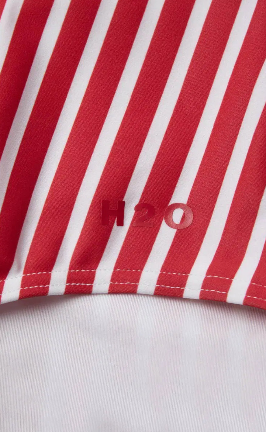 H2O Badedragt - Stripe Swim - Red Online