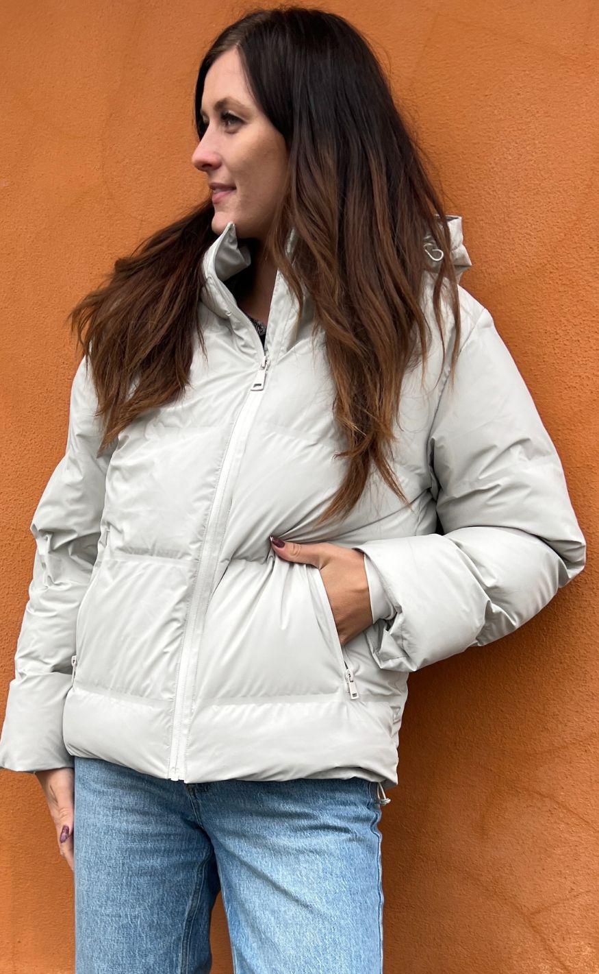 Neo Noir Jakke - Fox Puffer - Ivory