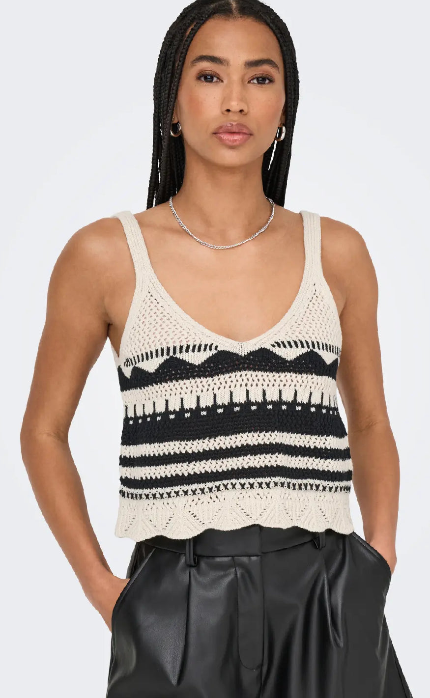 ONLY Top - Merida Life - Ecru Black