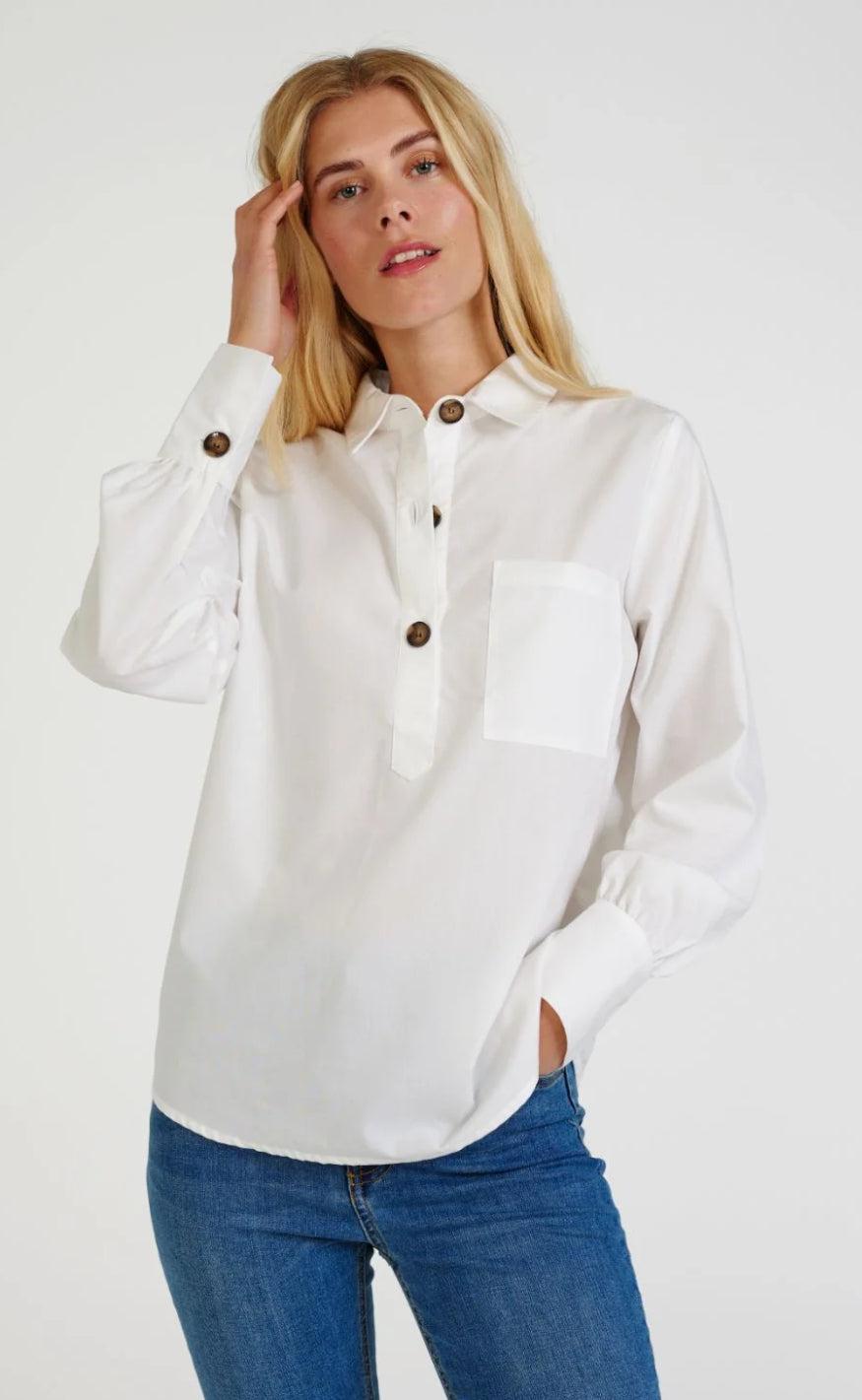 Freequent Skjorte - Flynn - Off White