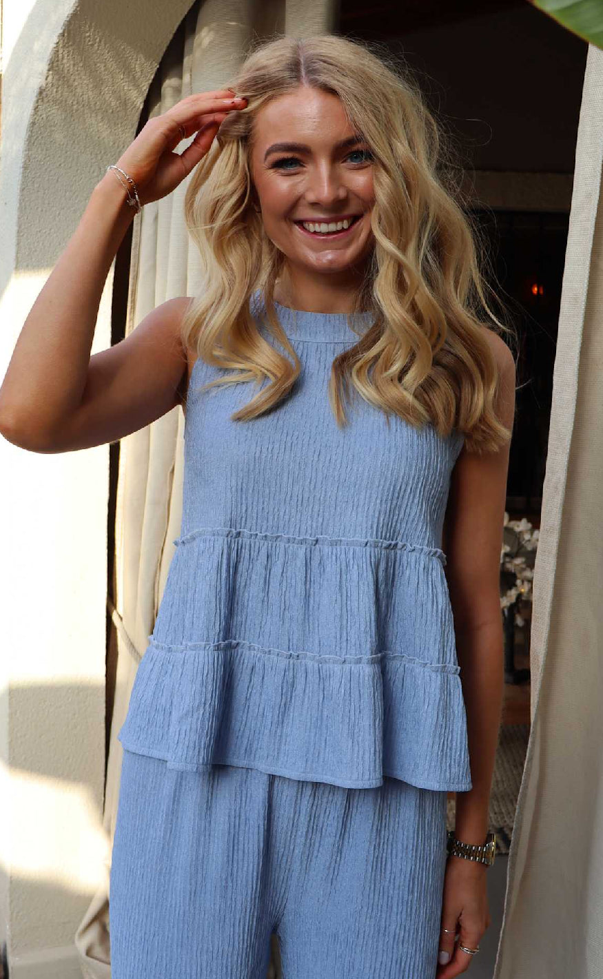 Liberte Top - Anni - Dusty Blue