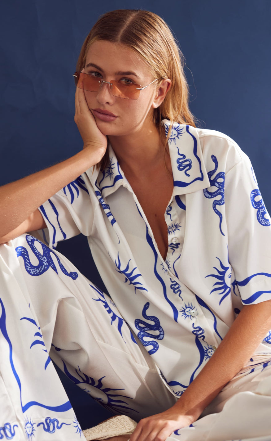 Noella Bluse - Kealy - Chana Blue Print