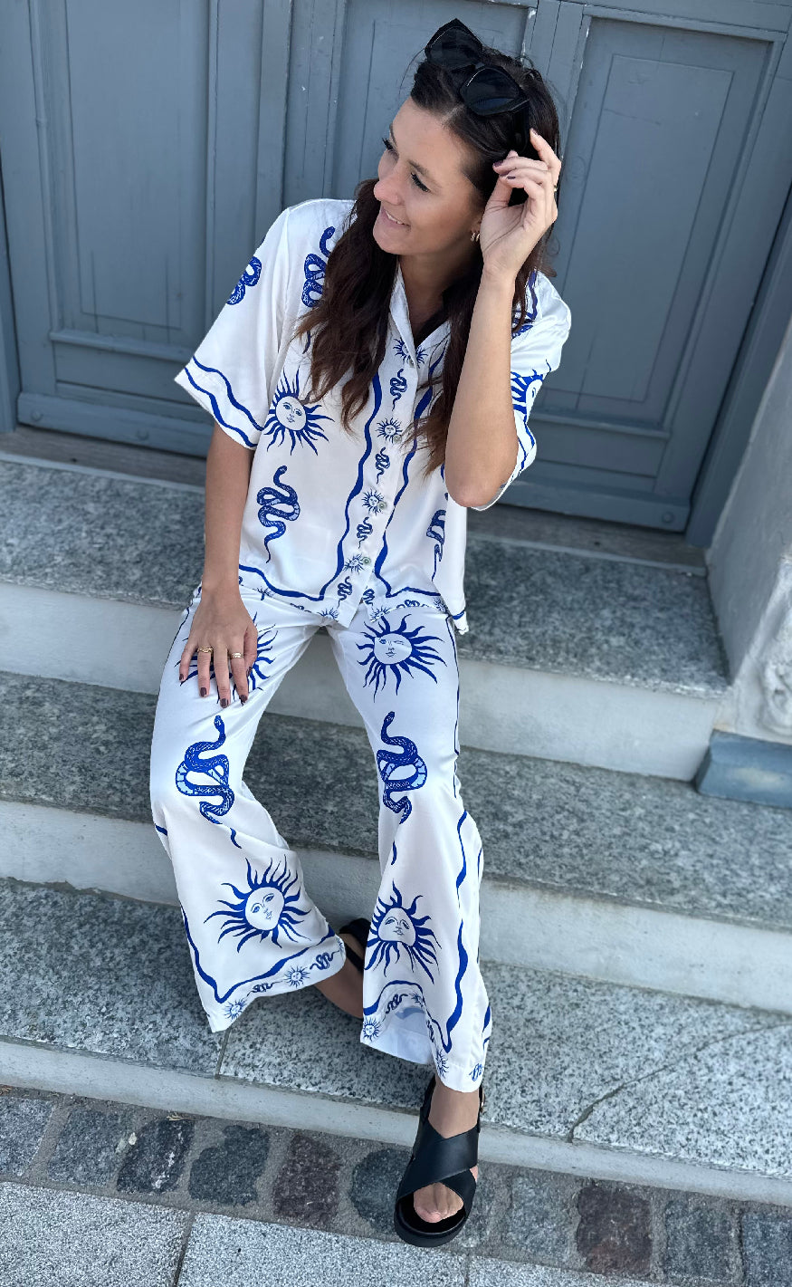 Noella Bluse - Kealy - Chana Blue Print