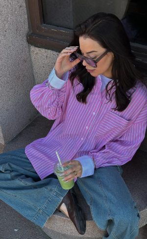 Noella Skjorte - Lakelynn - Carsyn Pink Stripe