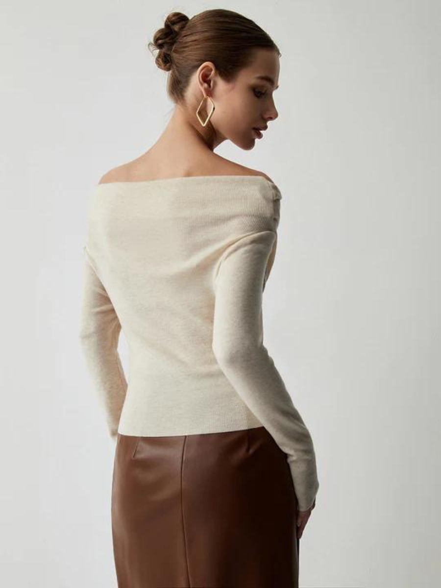 Off shoulder sweater