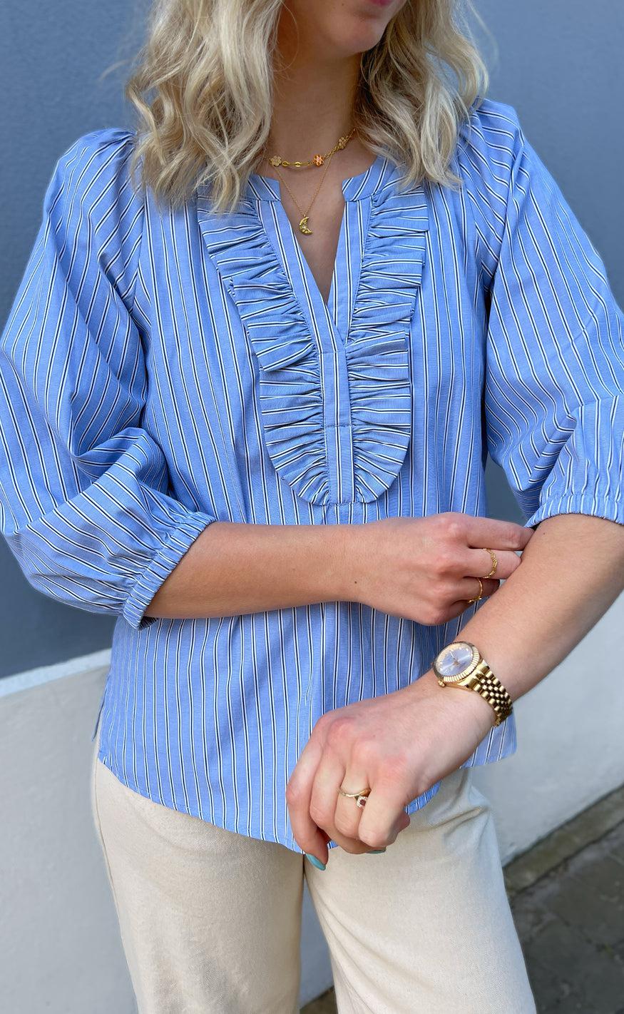 Say INA Copenhagen Skjorte - Katinka - Blue Striped