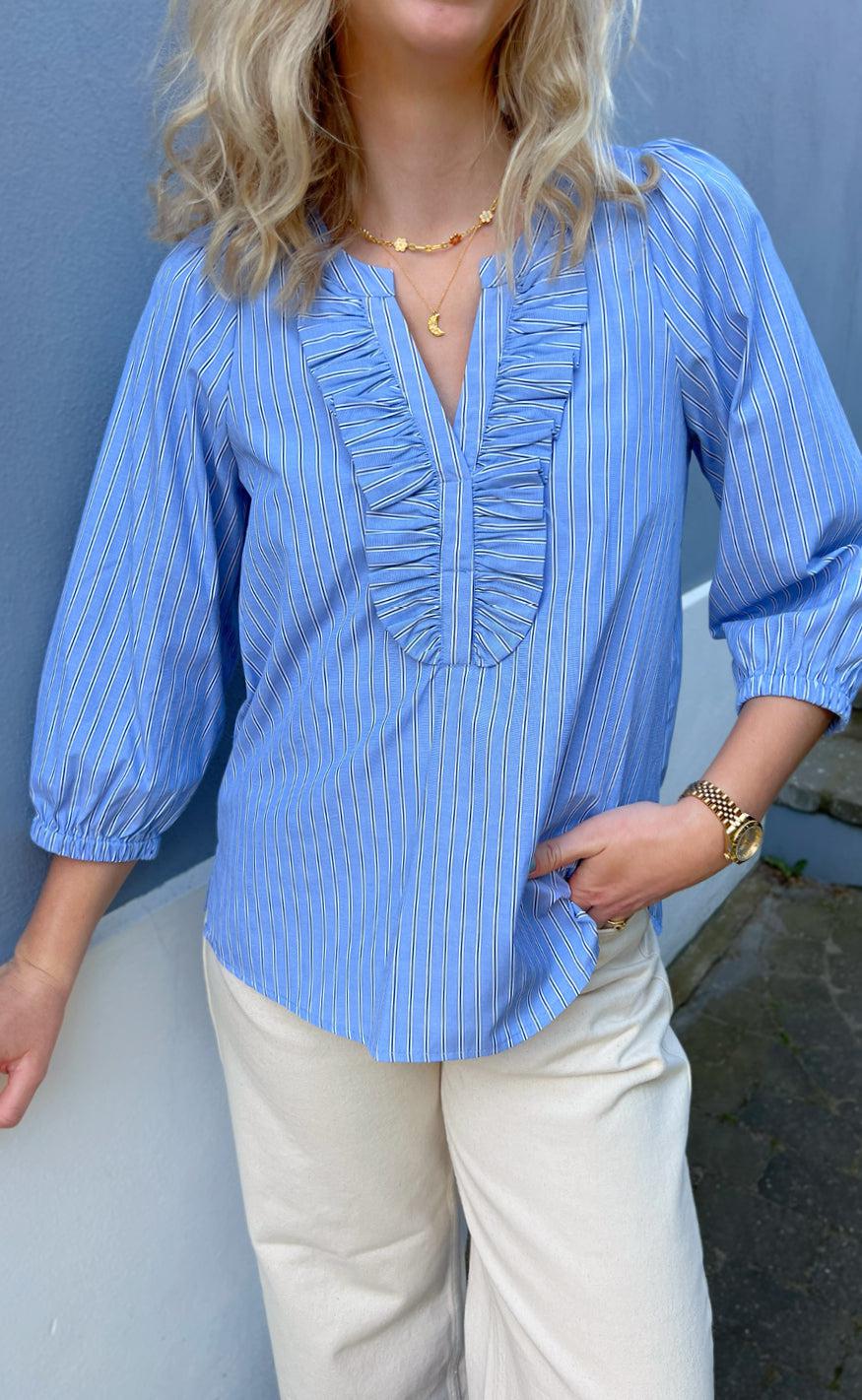Say INA Copenhagen Skjorte - Katinka - Blue Striped