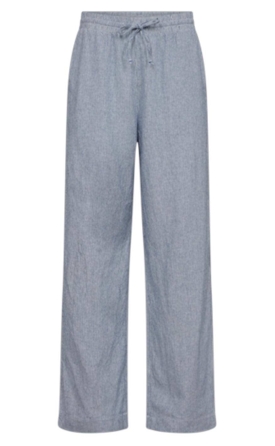 Freequent Bukser - Lava - Off White w. Nebulas Blue