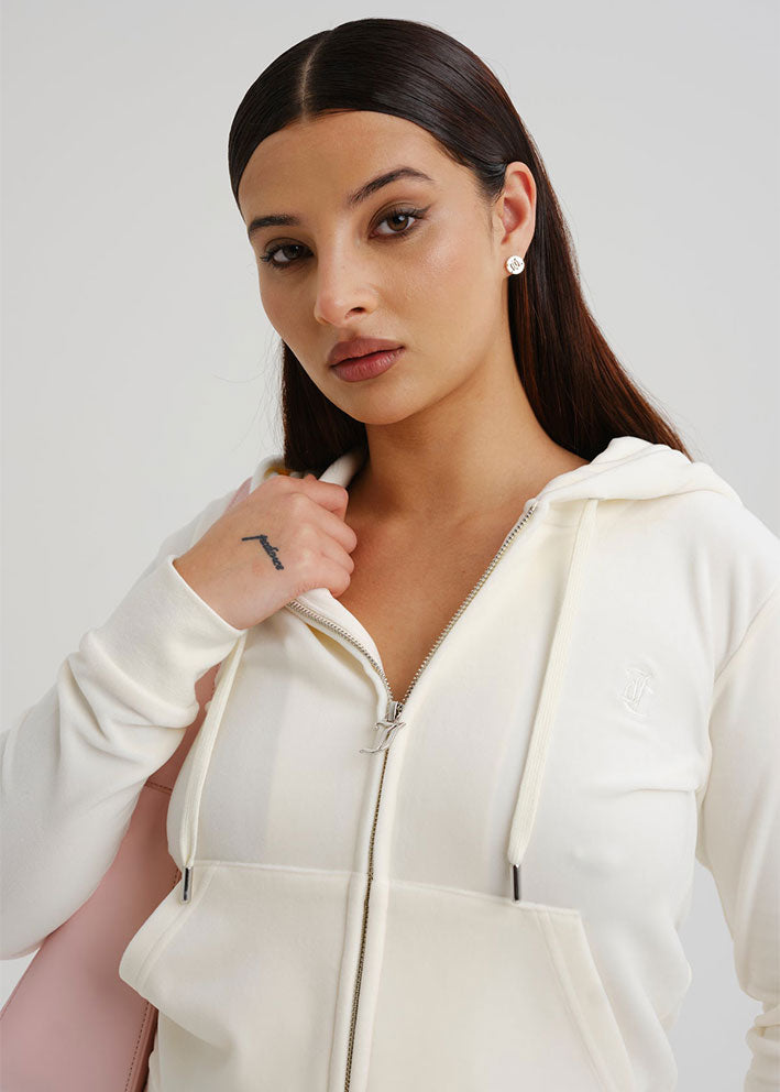 Juicy Couture Robertson Classic Velour Hoodie - sugar swizzle Mode