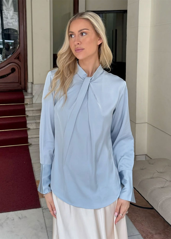 Karmamia Tara Bluse - Hammered Sky
