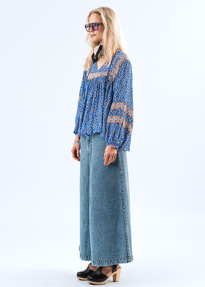 Lollys Laundry Teel Blouse - Blue
