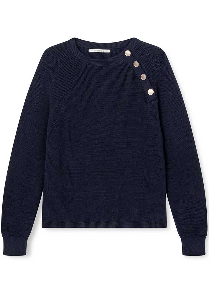 Sibin Linnebjerg Nicole Sweater - Navy Online Hot Salg