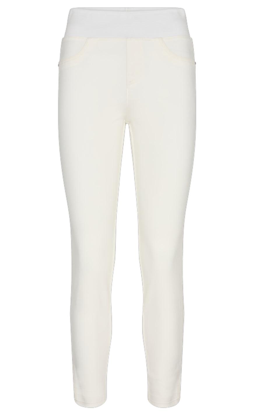 Freequent Bukser - Shantal Ankle Raw - Bright White Denim Rabat