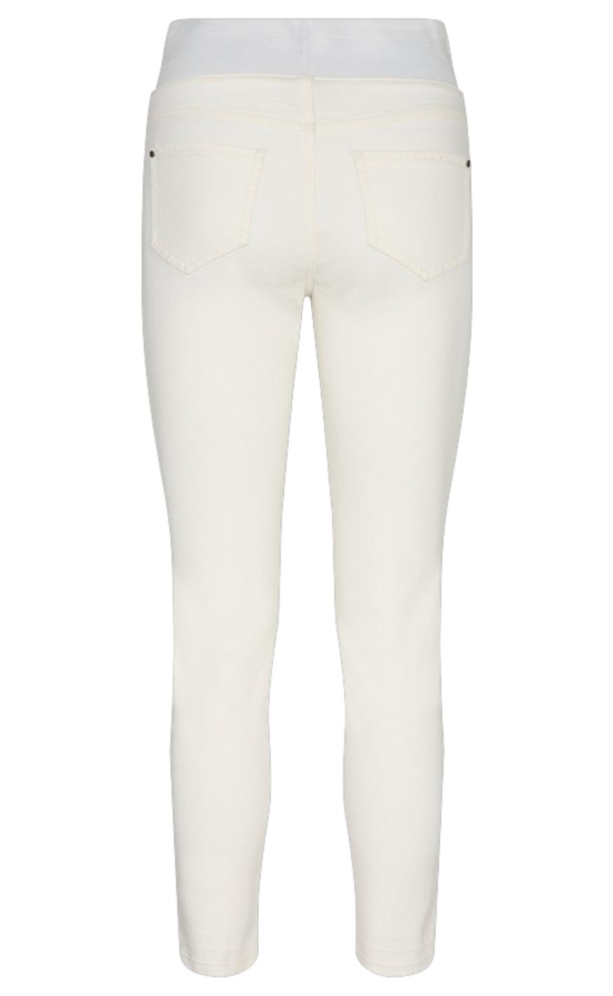 Freequent Bukser - Shantal Ankle Raw - Bright White Denim Rabat