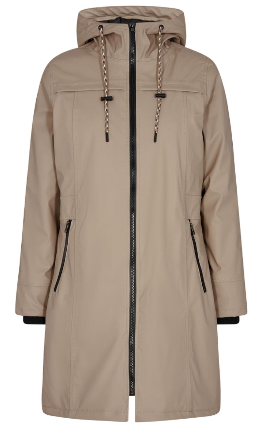 Freequent Jakke - Rain - Desert Taupe Online nu