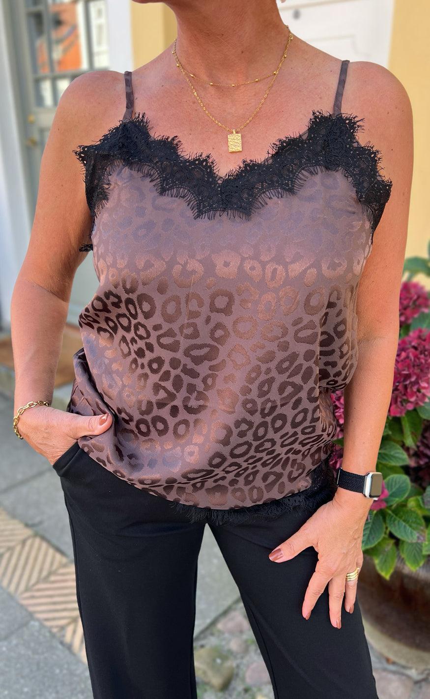 Say INA Copenhagen Top - Kiki - Chocolate Leopard