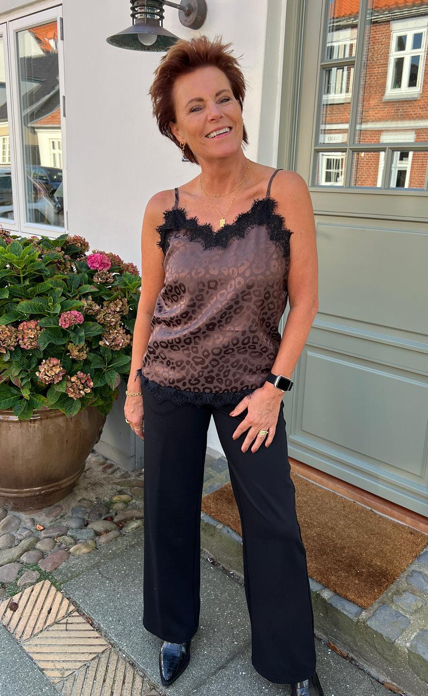 Say INA Copenhagen Top - Kiki - Chocolate Leopard