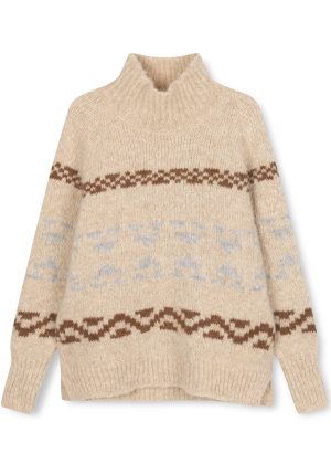 Sibin Linnebjerg Nelly Sweater - Sand/Hazel/Sweat Grey