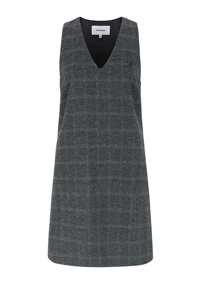 Soft Rebels Annie Dress SR524-730 Checked Grey Melange Rabat