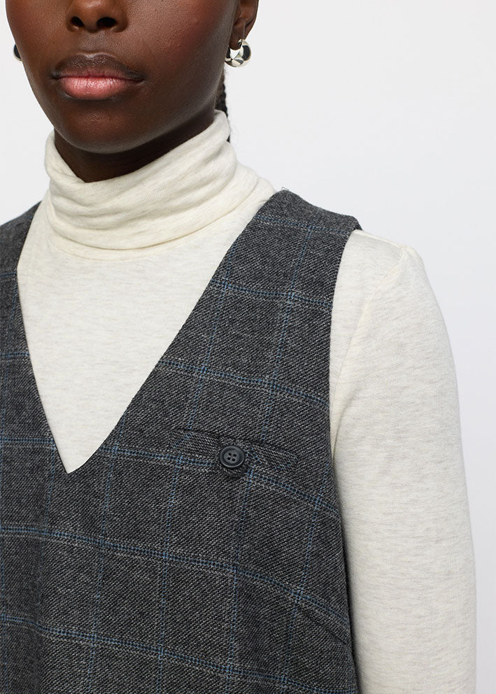Soft Rebels Annie Dress SR524-730 Checked Grey Melange Rabat
