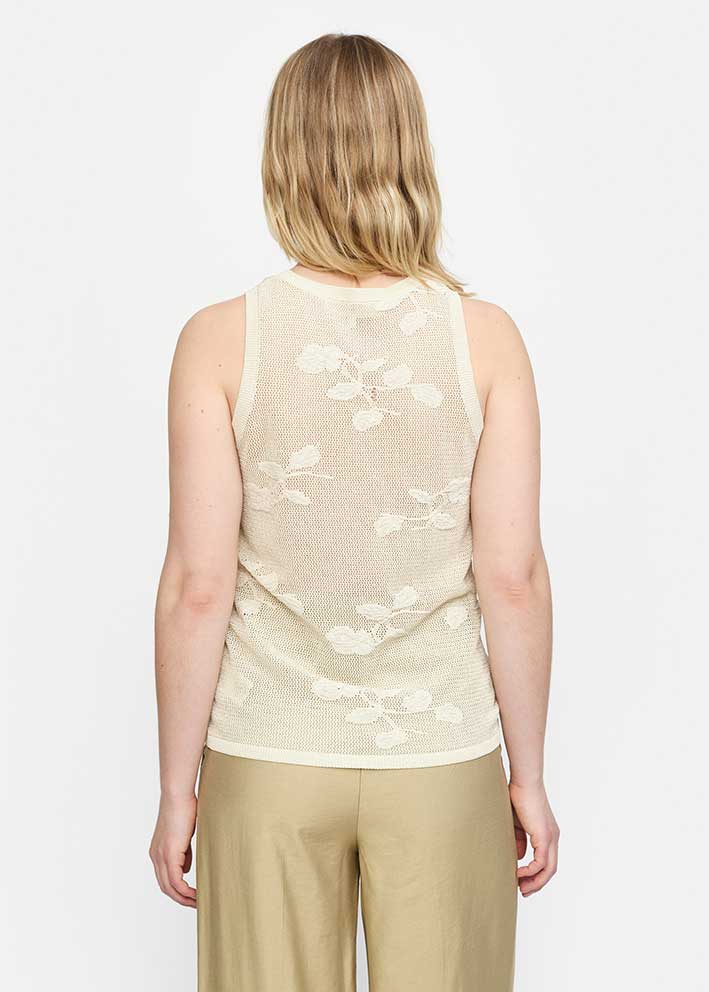 Soft Rebels Nell Top Lurex Knit SR324-206 Strik - Snow White