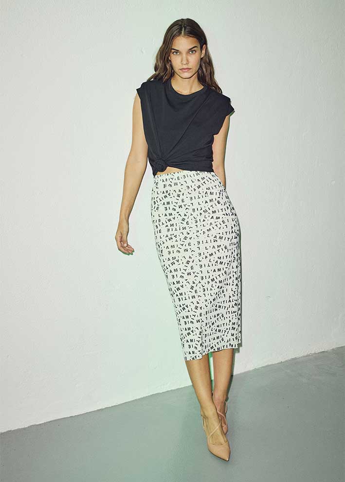 Haute L'amitié Pencil Skirt - Nederdel - Pearl/Mocca
